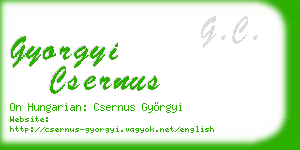 gyorgyi csernus business card