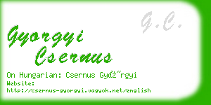 gyorgyi csernus business card